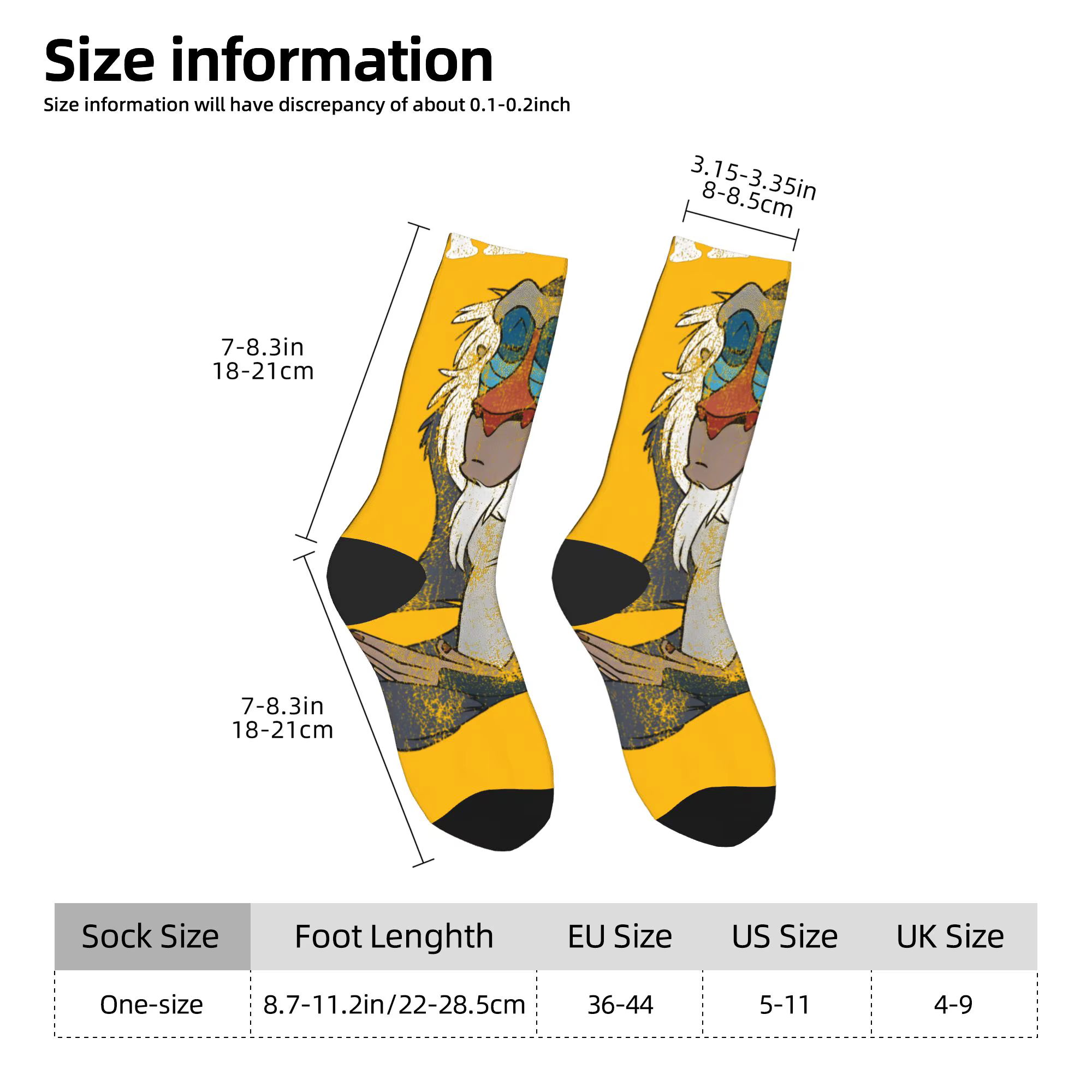 Roi Lion Rafiki bas de méditation réfrigérés Design chaussettes drôles printemps