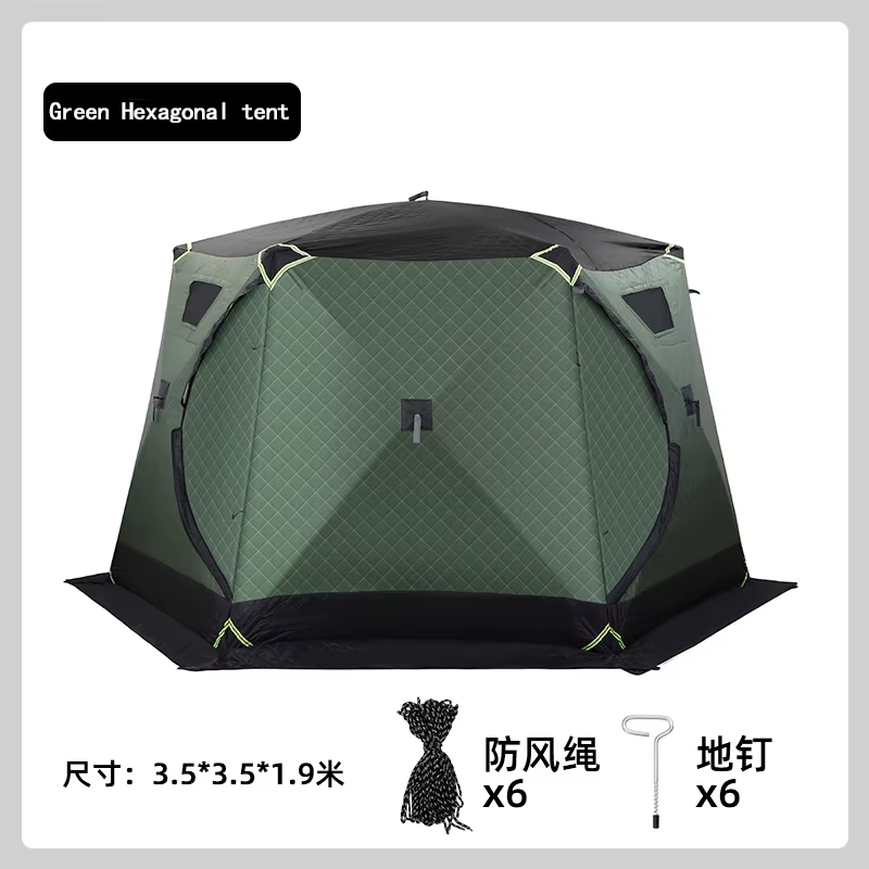 Tente d'hiver hexagonale octogonale pour le camping