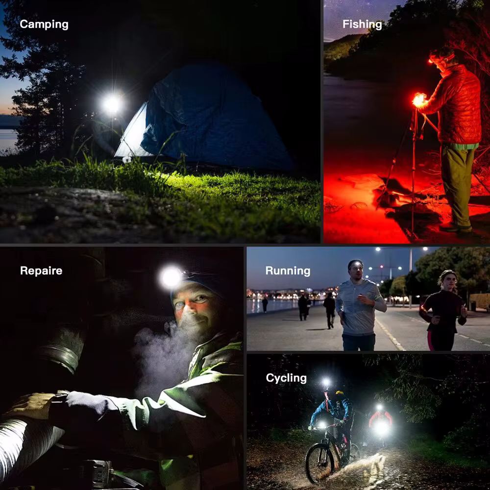 Lampe frontale Wurkkos HD50 ultra-lumineuse 4000 lumens avec fonctions de lumière rouge et blanche