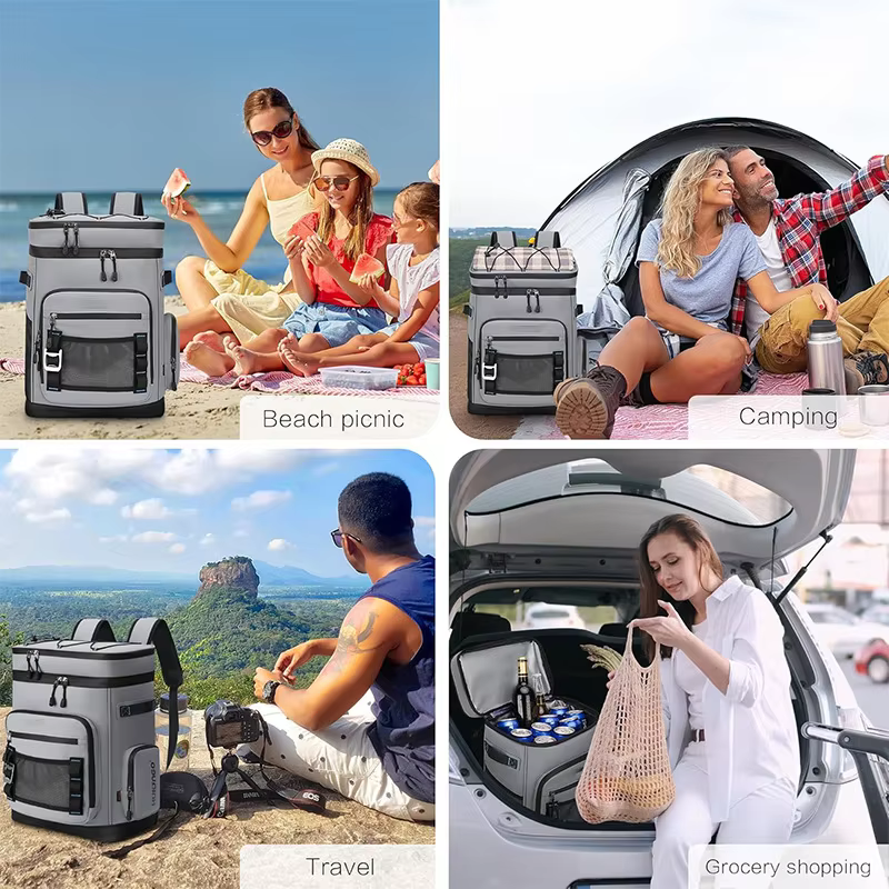 30L sac à dos isolé Camping pêche Pack garder les aliments chaud froid déjeuner sac à dos étanche en plein air voyage plage pique-nique sac thermique