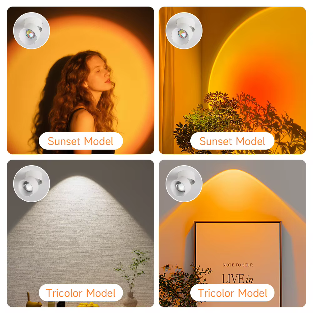 Spot lumineux de plafond pliable au coucher du soleil, plafonnier monté en Surface pour salon, couloir, éclairage intégré