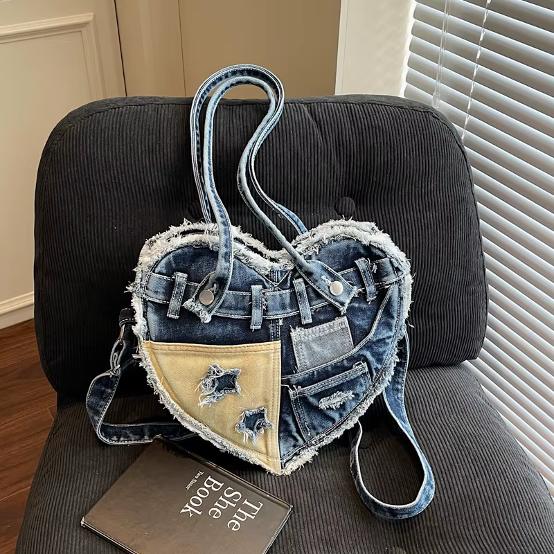 Sac à dos en Denim délavé pour fille