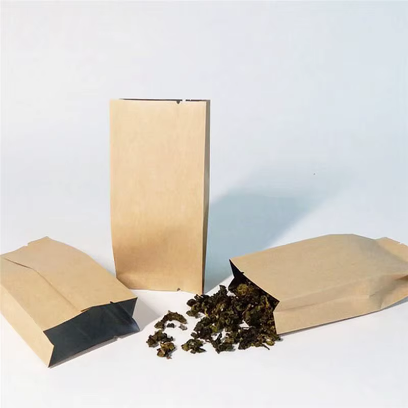 FLYY-100Pcs sac en papier Kraft pochette Vintage petit papier Kraft pour sacs cadeaux enveloppe étanche emballage cadeau bonbons parfum
