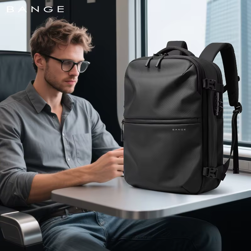 BANGE Hot nouveau sac de cabine antivol séparation humide et sèche sac à dos de voyage pour hommes femmes bagages à main 15.6 pouces sacs à dos d'ordinateur portable