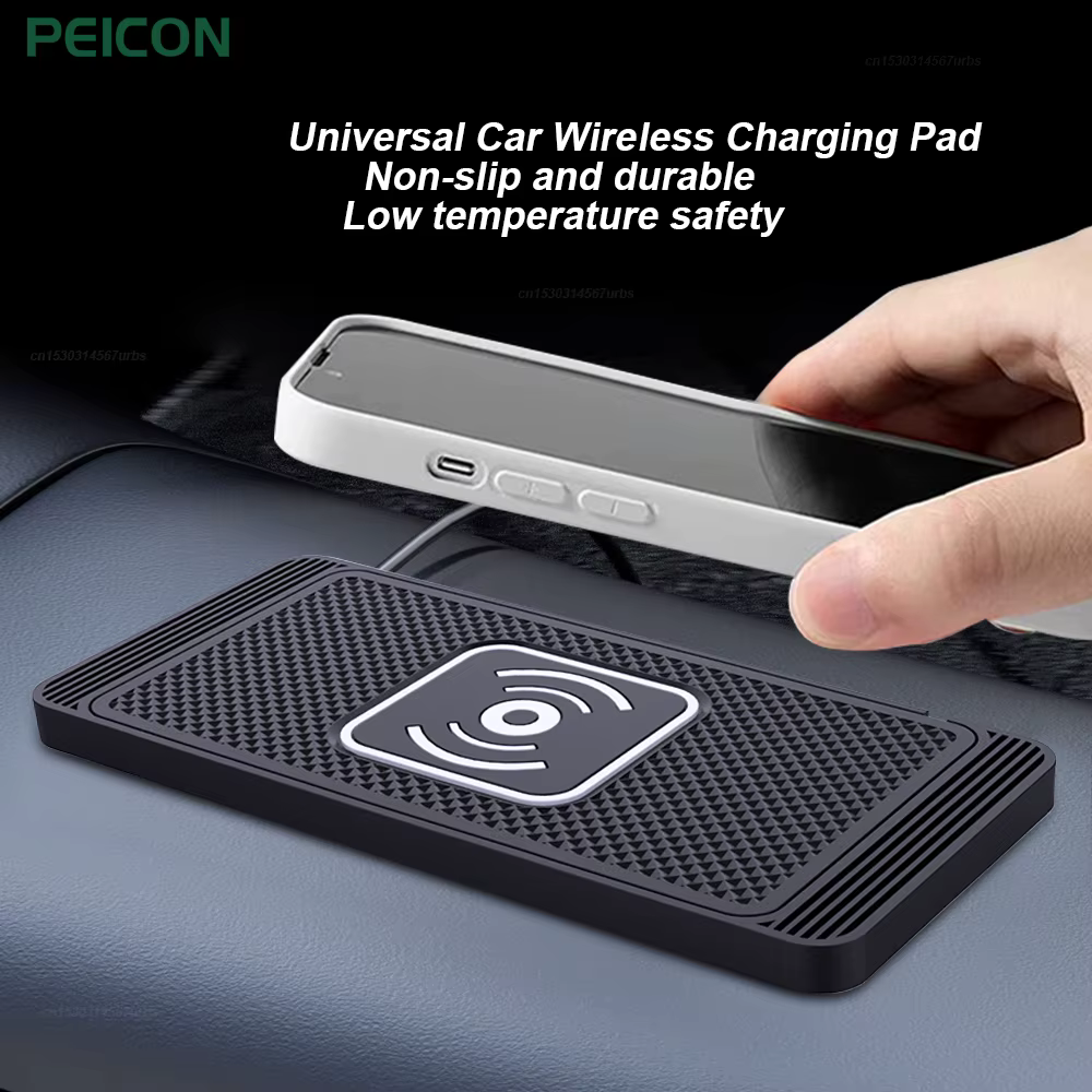 Chargeur sans fil de voiture pour Iphone 16 15 15 Pro Max 14 13 12 X Samsung S24 S23 chargeur de voiture sans fil support de coussin en Silicone chargeur rapide