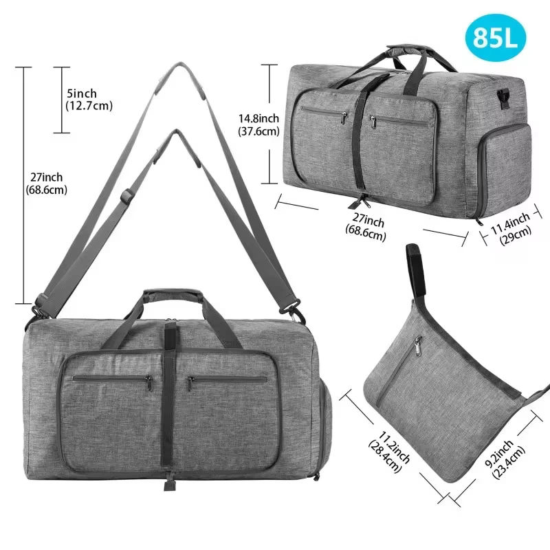 Sac polochon de voyage de grande capacité 85L