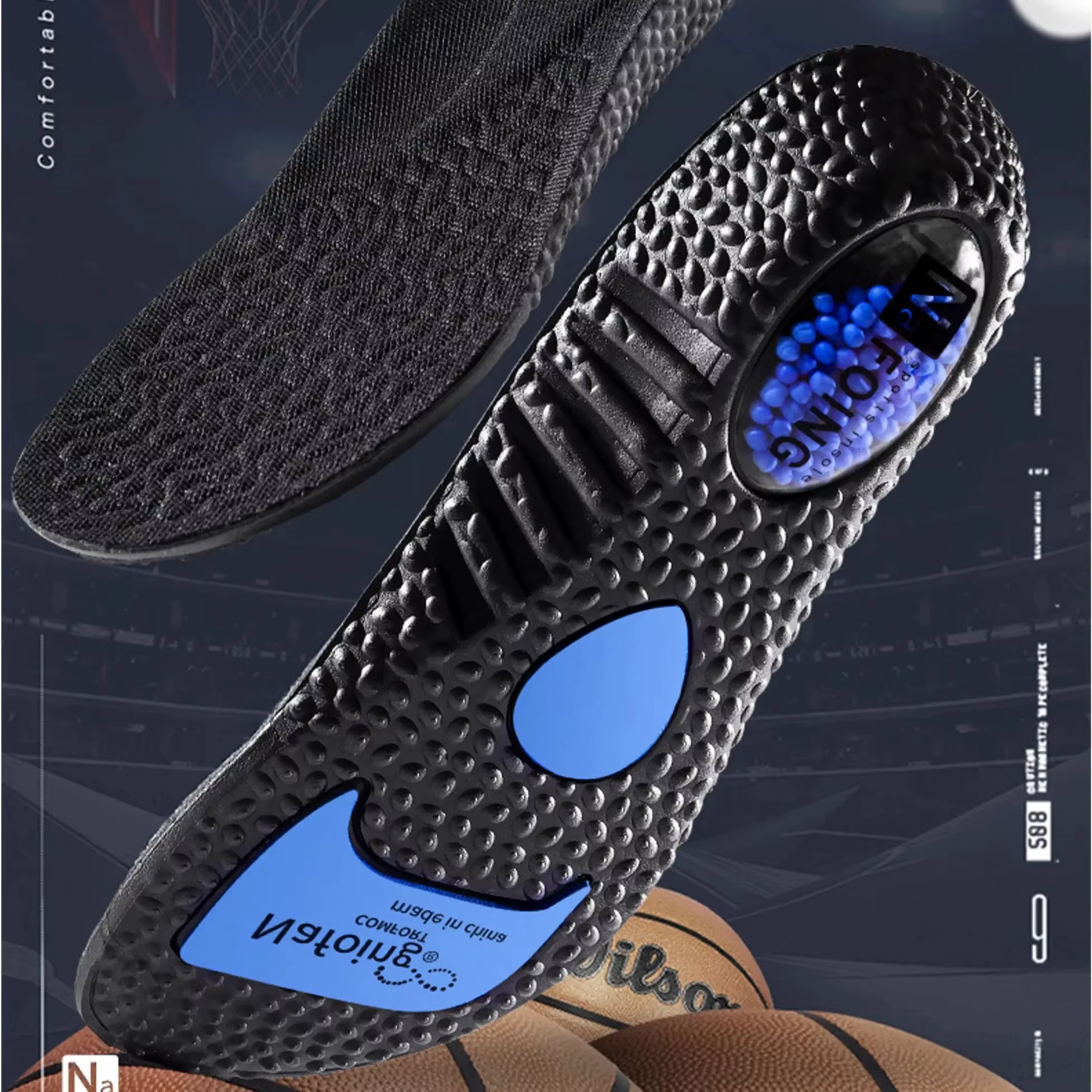 1 paire de semelles intérieures de Sport NAFOING Boost