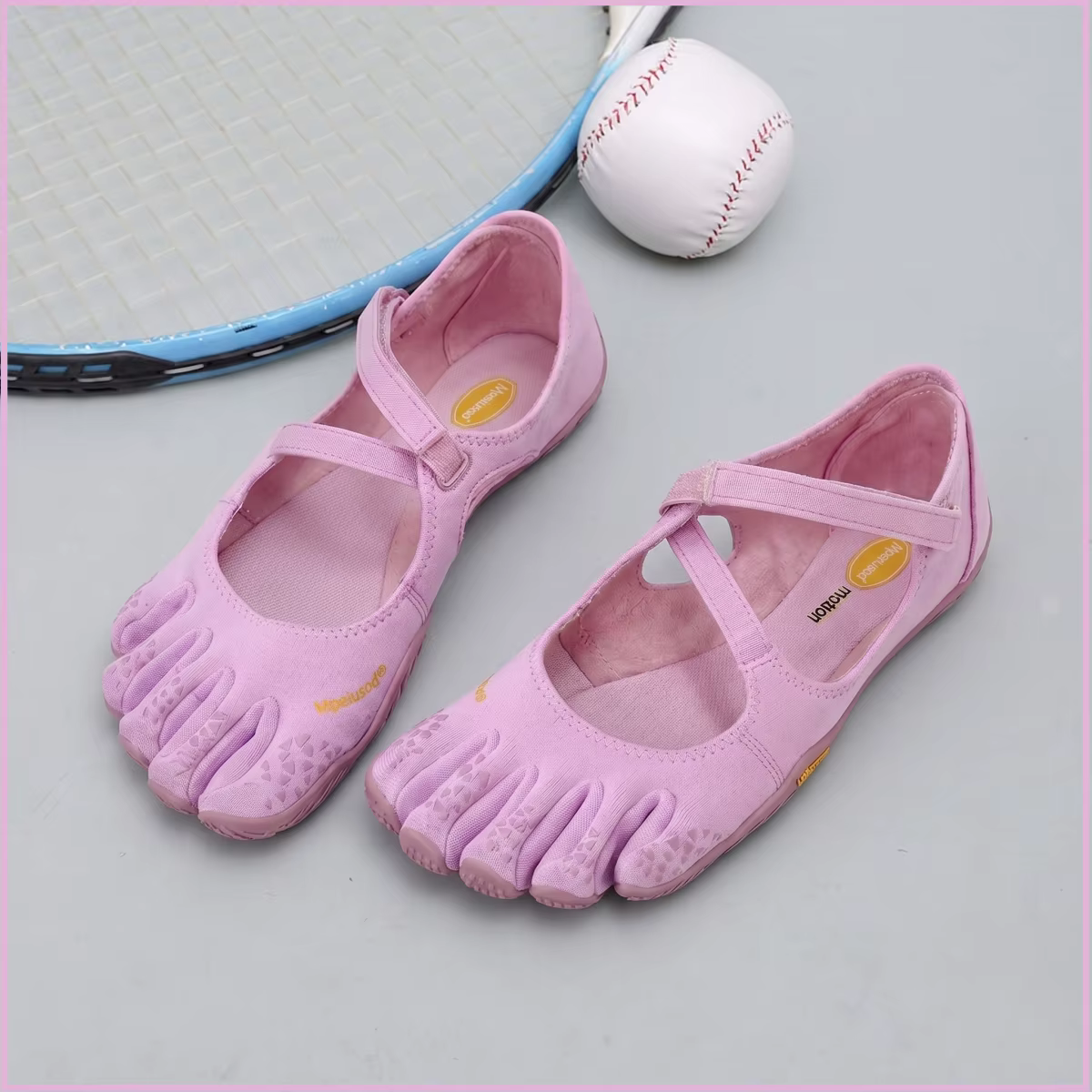Chaussures à Cinq Doigts pour Femme avec Bride Réglable - Modèle Plat Minimaliste Confortable Pieds Nus pour la