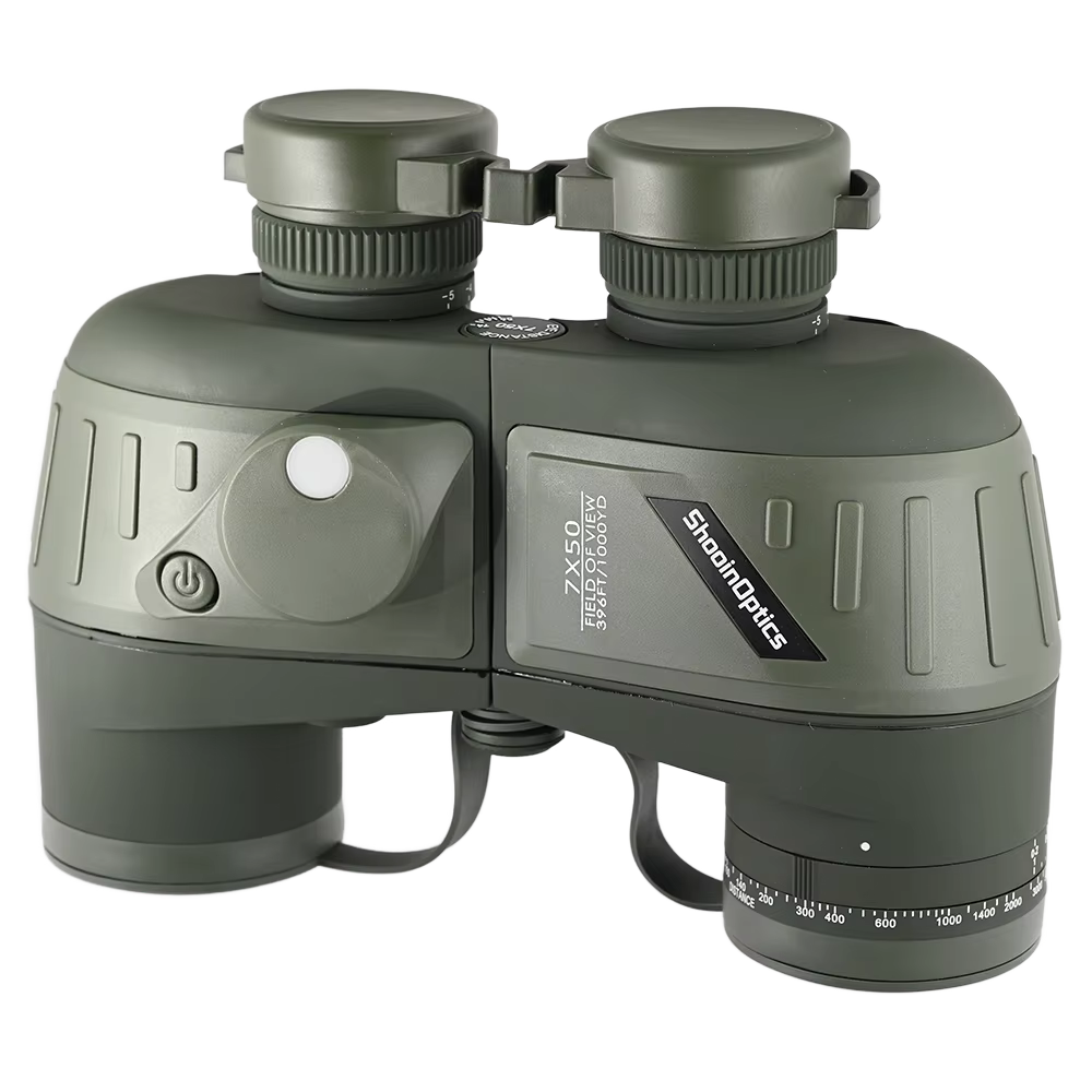 SHOOINOPTICS jumelles 7X50 boussole nautique FMC azote flottant imperméable pour la chasse observation des oiseaux NAVIG