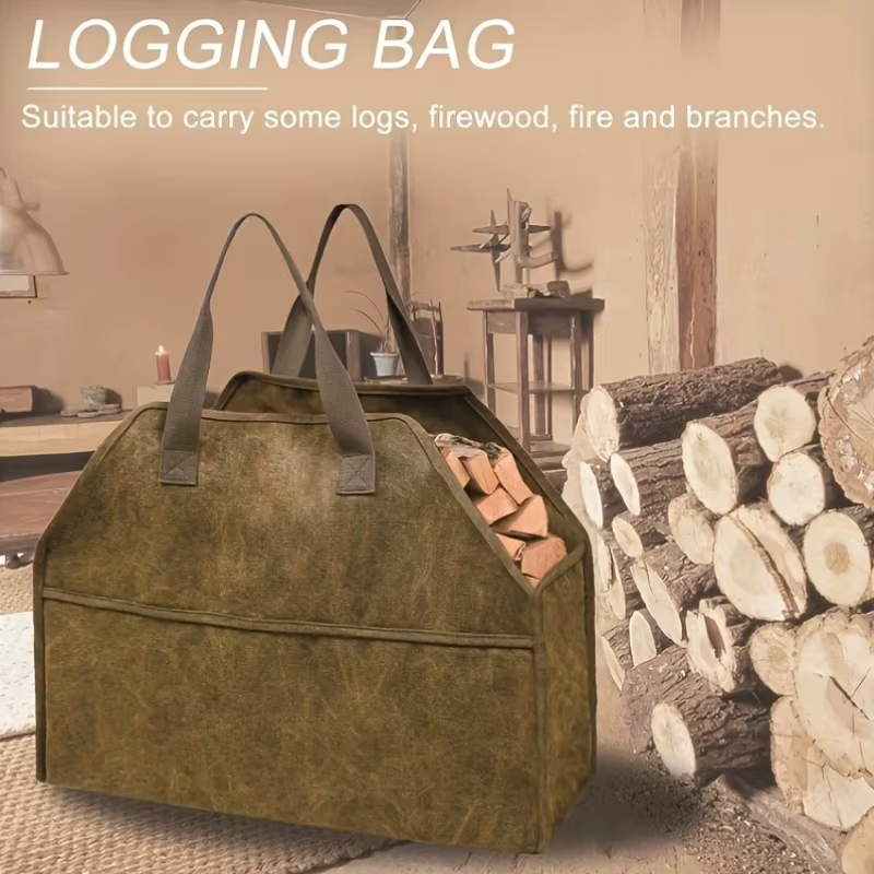 Sac de transport de bois de chauffage en toile cirée extra-large-sac fourre-tout portable