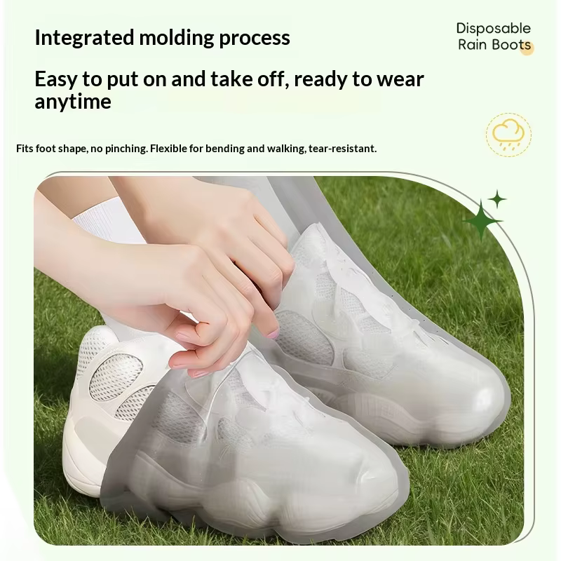 5 paires de couvre-chaussures jetables imperméables et antidérapants