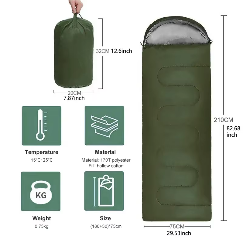 Sac de couchage de camping ultraléger imperméable 4 saisons