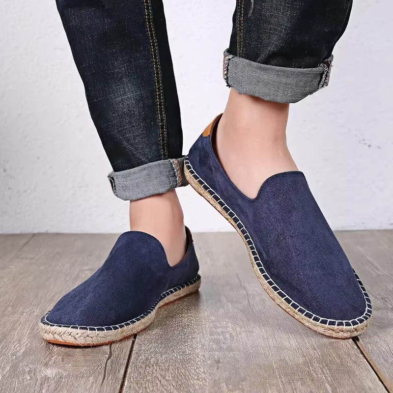 QuestionSlip-On Hand Sewn Thread Linen Sole Shoes