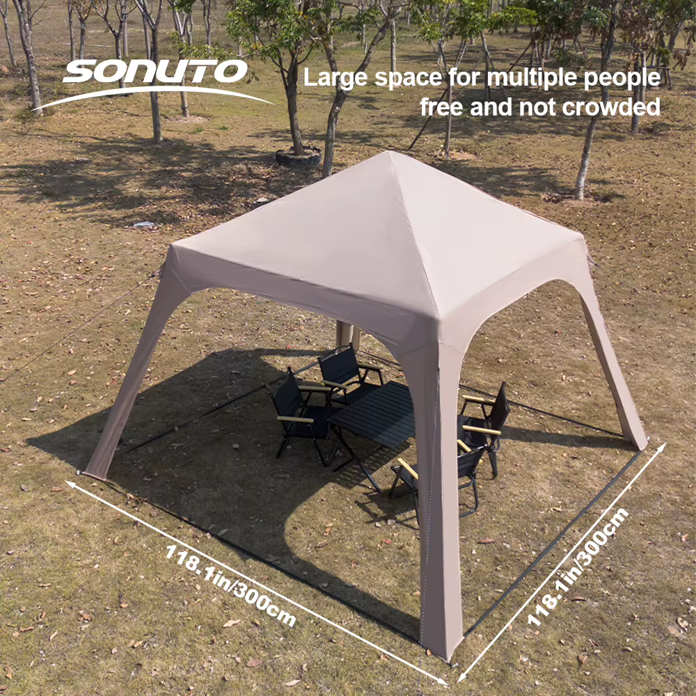 Tente gonflable de luxe Sonuto 3x3m pour glamping