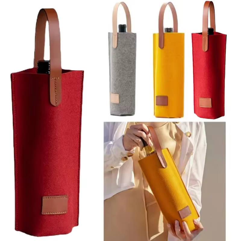 Sac à vin en feutre, 1 pièce