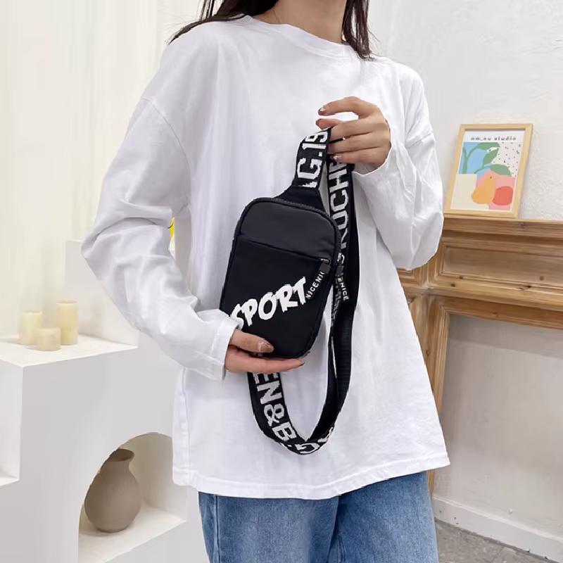 Sac de poitrine tendance unisexe pour trajets quotidiens