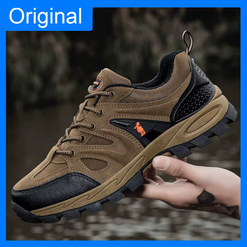 Chaussures de randonnée pour hommes en cuir suédé