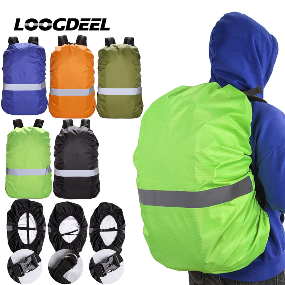 Housse de pluie réfléchissante sac à dos 20L 35L 45L 60L sac étanche camouflage tactique Camping en plein air randonnée