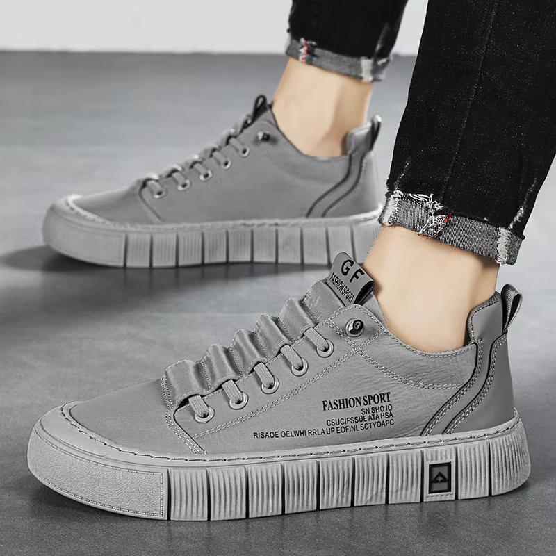 Vert hommes chaussures décontractées glace soie toile