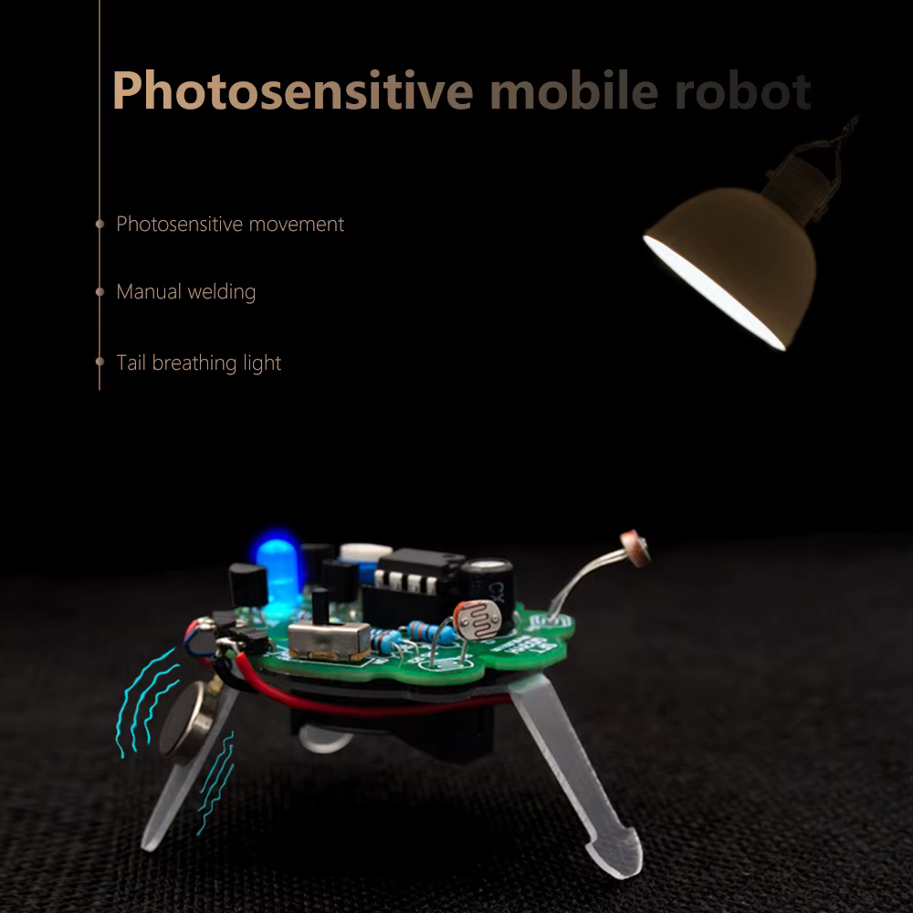 Robot intelligent suit la source de lumière pour déplacer