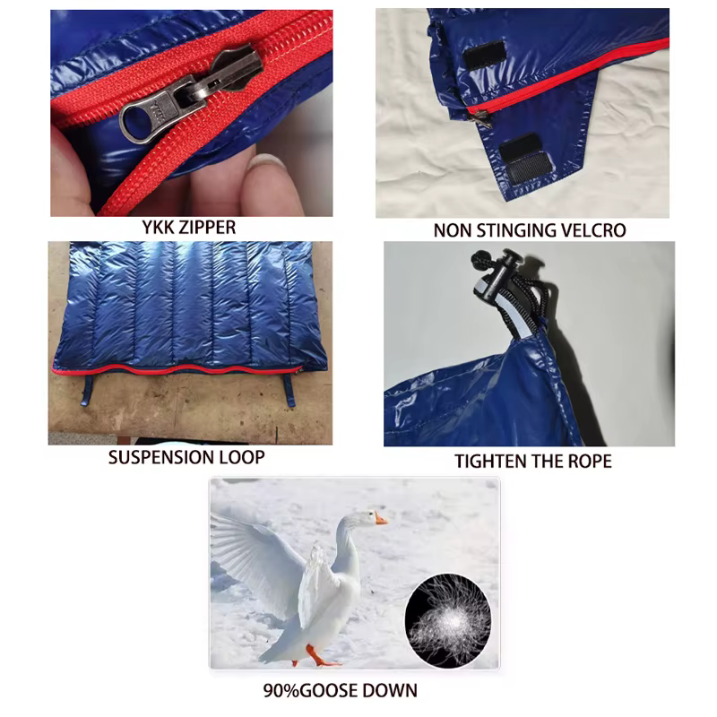 Sac de couchage de Camping en duvet d'oie pour adulte