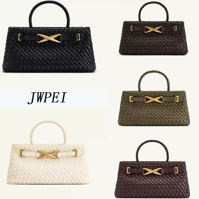 Jwpei – sac tissé Elora, sac à main polyvalent à la mode, sac à bandoulière en cuir, sac messager de grande capacité pour femmes