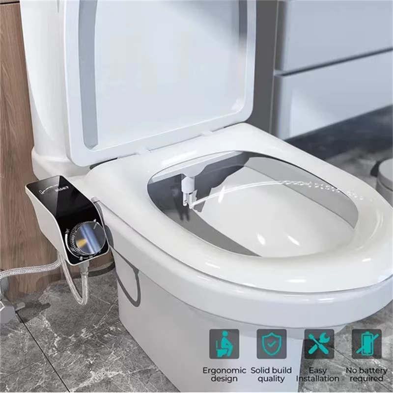 1 ensemble de Bidet Portable pour femmes, fixation de toilette autonettoyante avec pulvérisateur Non électrique, accessoires hygiéniques de salle de bains